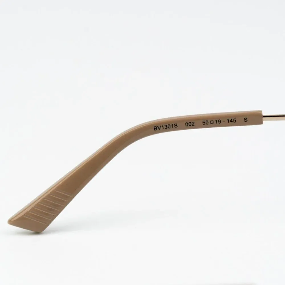 NEW Bottega Veneta BV1301S 002 Gold Brown Split Panthos Unisex Sunglasses